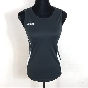 ASICS Black White Sleeveless Athletic Top Size XS